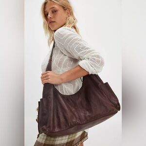 NWT FREE PEOPLE Weho Slouchy Tote Bag | Espresso MSRP $128 CURRENT ON FP WEBSITE
